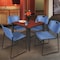 Regency Kahlo Square Table & Chair Sets, 36 W, 36 L, 29 H, Wood, Metal, Polypropylene Top, Cherry TPL3636CHBK44BE - alternate 2